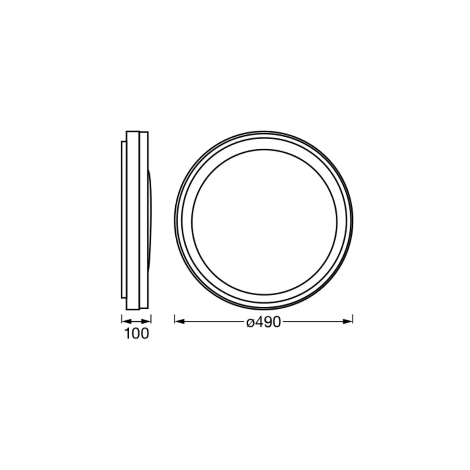 OSRAM SMART+ WiFi-kattovalaisin ORBIS ZEST musta 50 cm RGBCCT