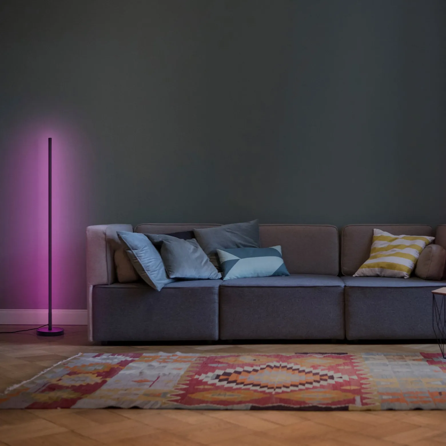 OSRAM SMART+ WiFi LED-lattiavalo ROUND musta 140 cm RGB CCT