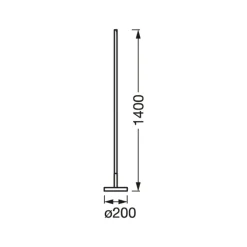 OSRAM SMART+ WiFi LED-lattiavalo ROUND musta 140 cm RGB CCT