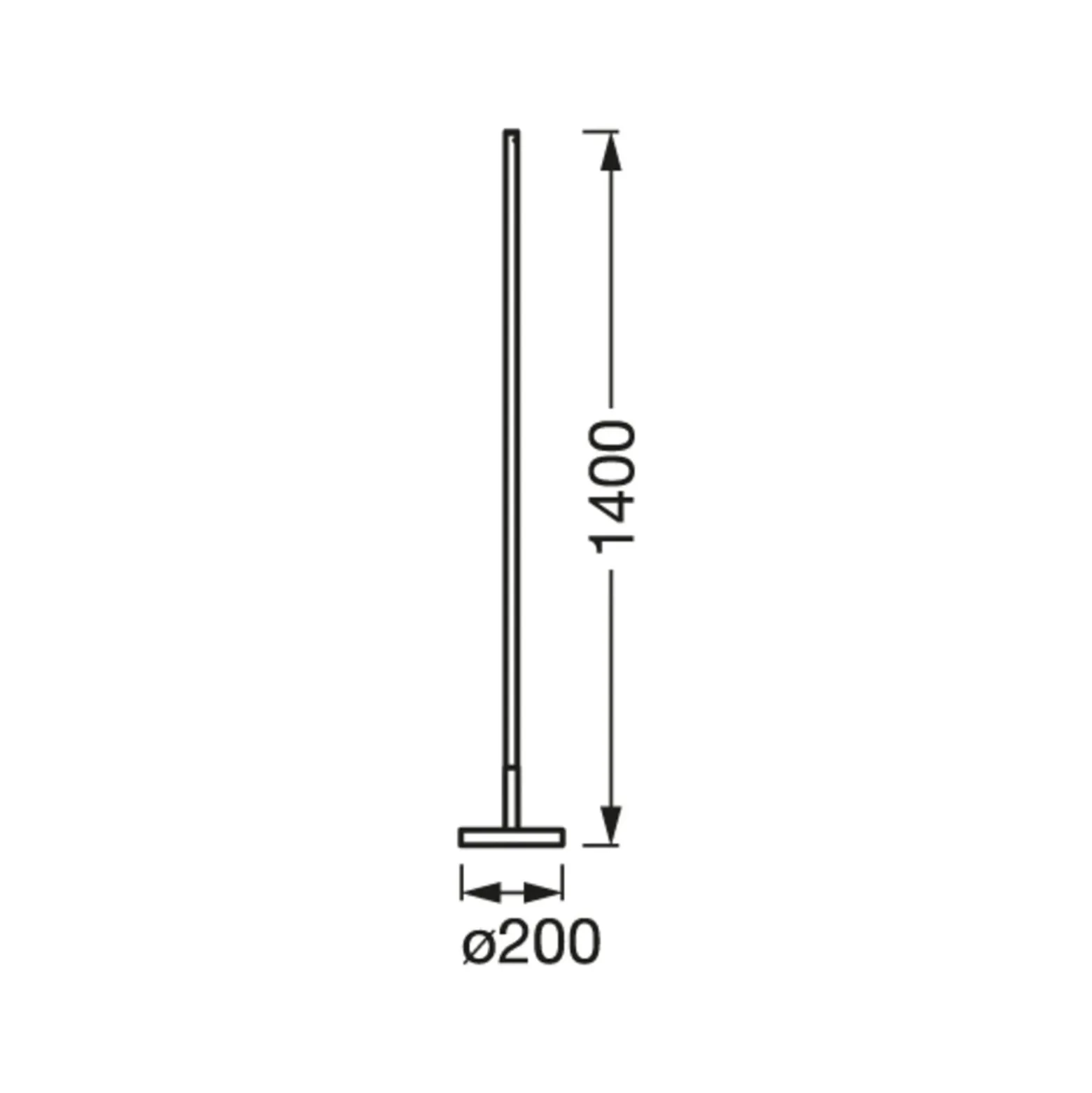 OSRAM SMART+ WiFi LED-lattiavalo ROUND musta 140 cm RGB CCT