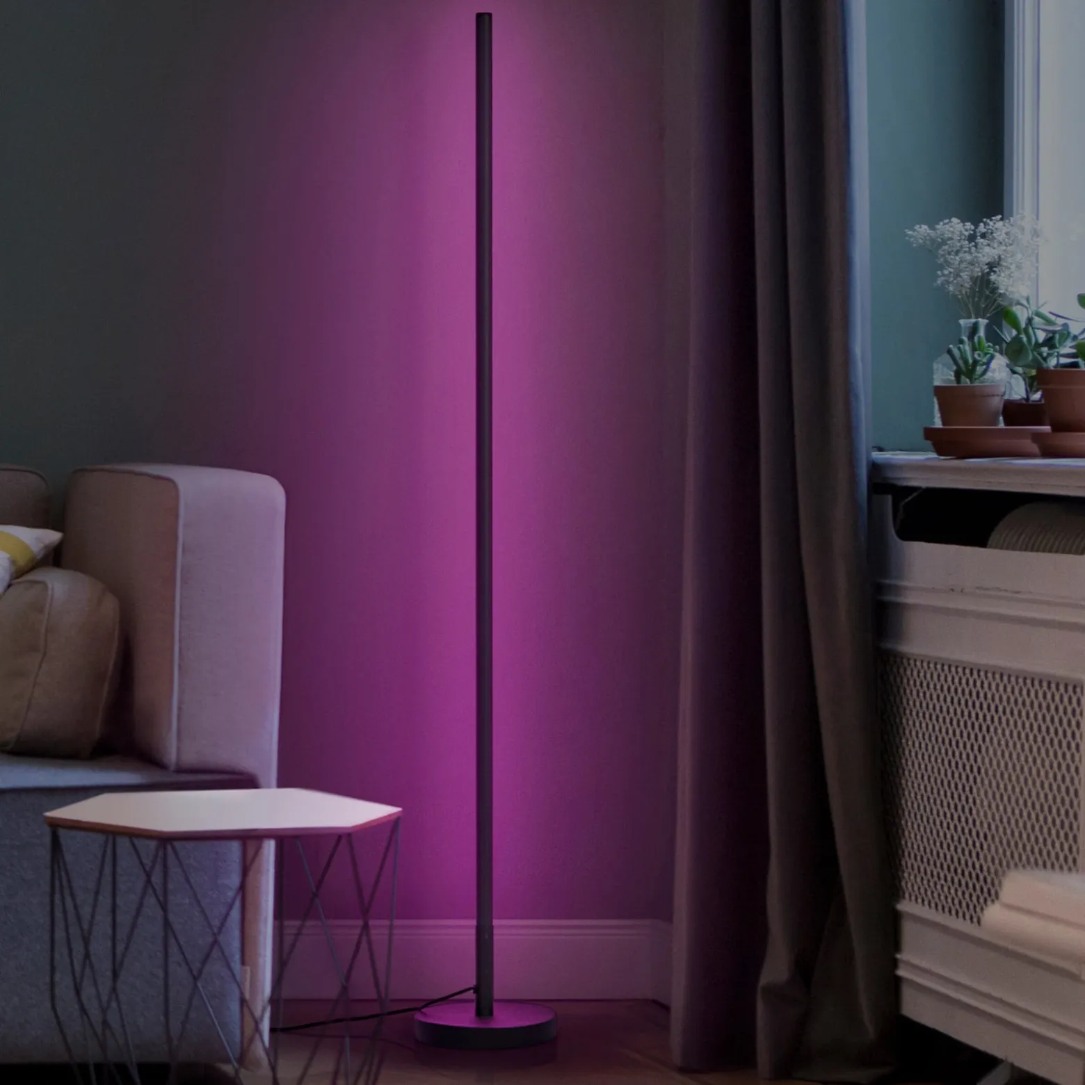 OSRAM SMART+ WiFi LED-lattiavalo ROUND musta 140 cm RGB CCT