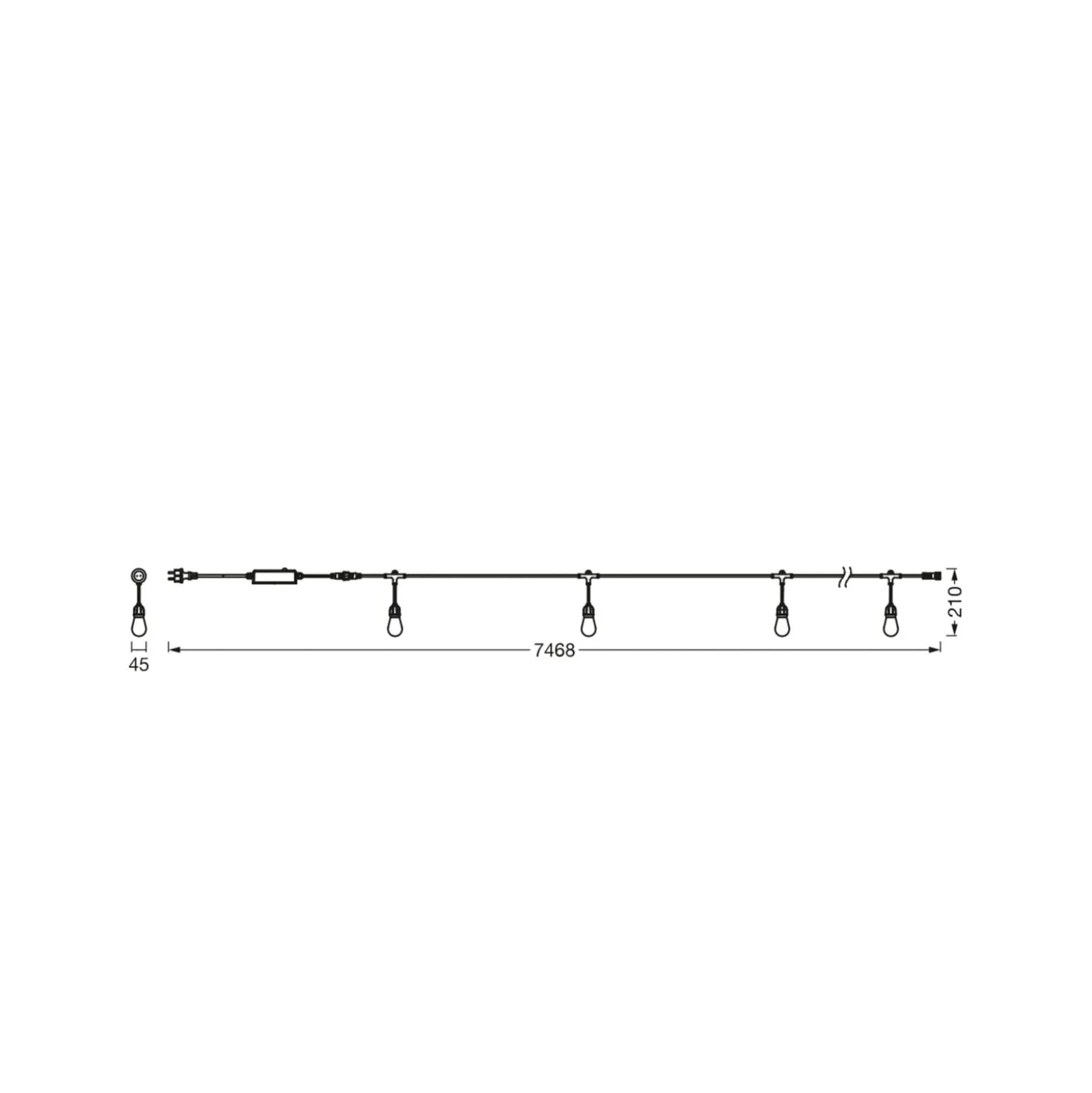 OSRAM SMART+ WiFi LED-valoketju STRINGLIGHT, RGBW 12-lamppuinen