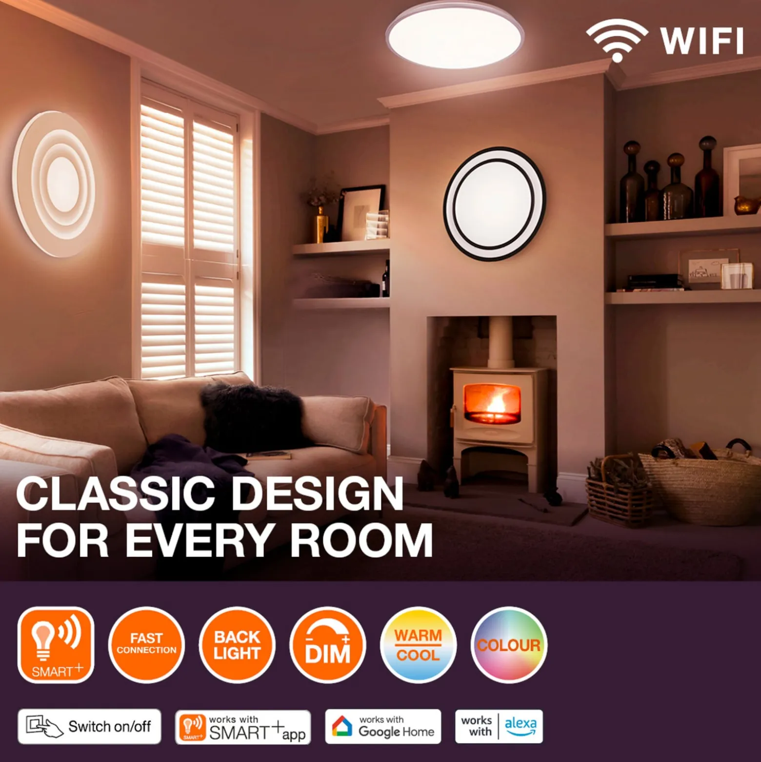 OSRAM SMART+ WiFi ORBIS ULTRA SLIM BACKLIGHT musta 40 RGBW