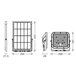 OSRAM Solar kohdevalaisin ENDURA, 30 W, anturi, 4 000 K IP65