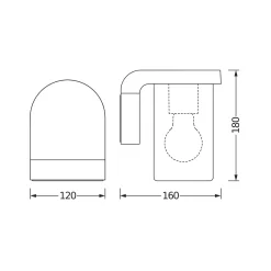 OSRAM ulkoseinälamppu ENDURA CLASSIC CASCADE, lasi, keltainen IP44