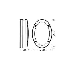 OSRAM ulkoseinävalaisin ENDURA CLASSIC ORBI, tummanharmaa, IP65