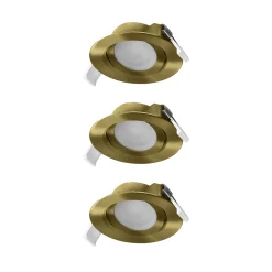 OSRAM upotettava LED-kohdevalaisin (3 kpl), click-CCT, 120°, messinki,