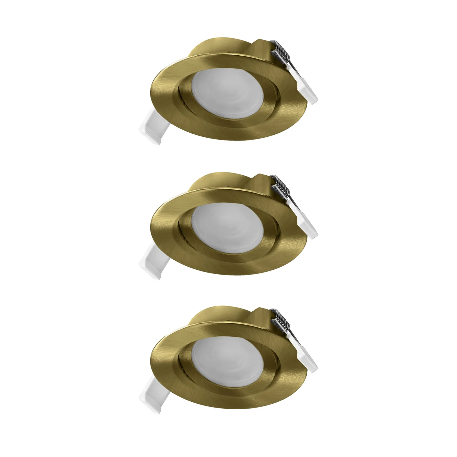 OSRAM upotettava LED-kohdevalaisin (3 kpl), click-CCT, 120°, messinki,