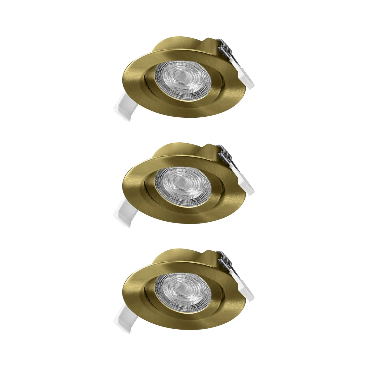 OSRAM upotettava LED-kohdevalaisin (3 kpl), clickdim, 40°, messinki, halkaisija
