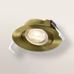 OSRAM upotettava LED-kohdevalaisin (3 kpl), clickdim, 40°, messinki, halkaisija