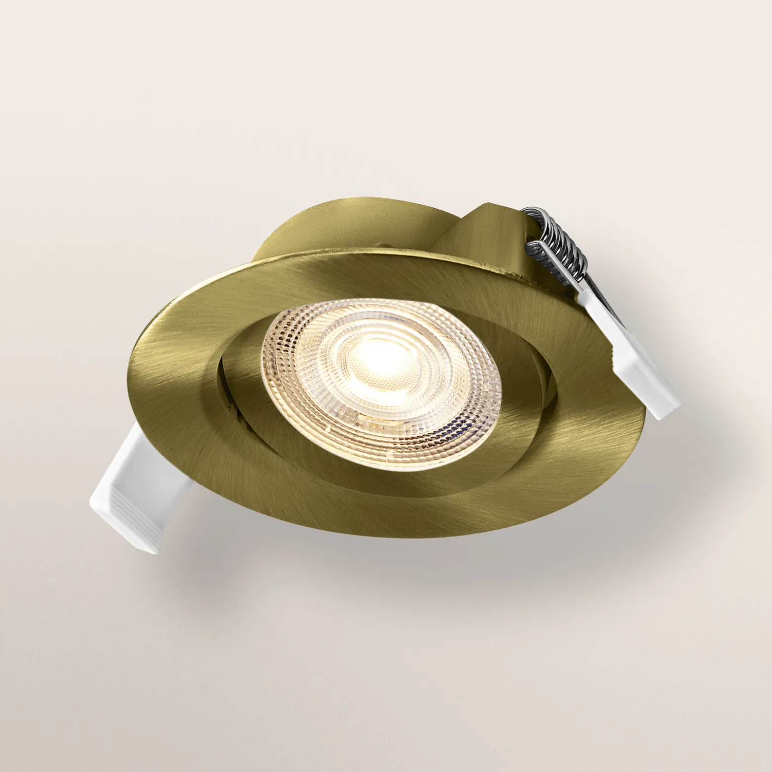 OSRAM upotettava LED-kohdevalaisin (3 kpl), 2 700 K, 36°, messinki, Ø 9 cm