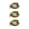 OSRAM upotettava LED-kohdevalaisin, 3 kpl:n sarja, 2 700 K, 120°, messinki,