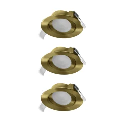 OSRAM upotettava LED-kohdevalaisin, 3 kpl:n sarja, 2 700 K, 120°, messinki,