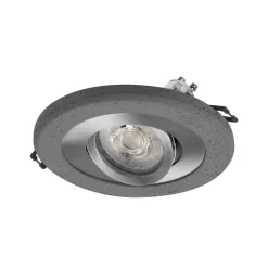 OSRAM-upotettava LED-kohdevalaisin, tumma betoni/nikkeli, Ø 12 cm, GU10-LED