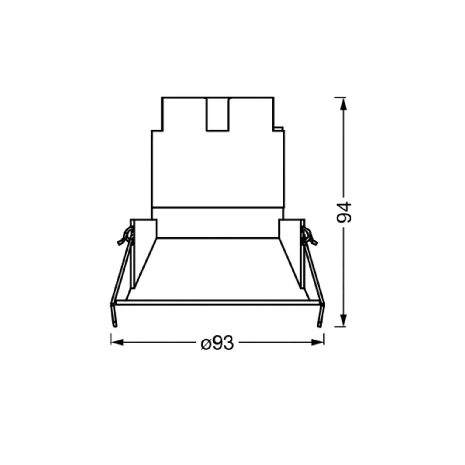 OSRAM upotettava LED-kohdevalaisin TWIST, valkoinen/musta 830 Ø 9,3 cm metalli