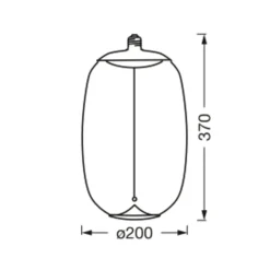 OSRAM Vintage 1906 Big Elipse Oval, keltainen E27 827 hehkulamppu