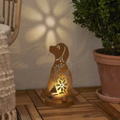 Oxidog-LED-aurinkokoristelamppu, korkeus 33 cm, ruosteenvärinen, IP44