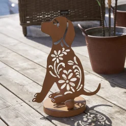 Oxidog-LED-aurinkokoristelamppu, korkeus 33 cm, ruosteenvärinen, IP44