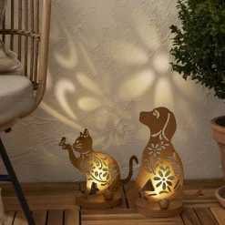 Oxidog-LED-aurinkokoristelamppu, korkeus 33 cm, ruosteenvärinen, IP44