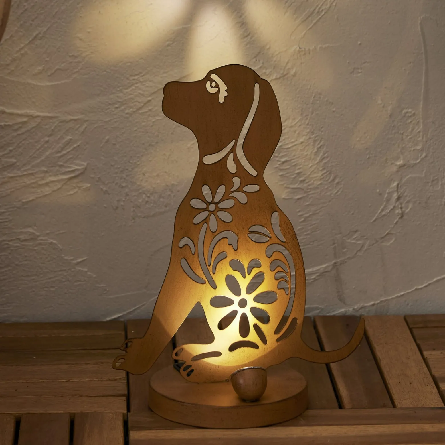 Oxidog-LED-aurinkokoristelamppu, korkeus 33 cm, ruosteenvärinen, IP44