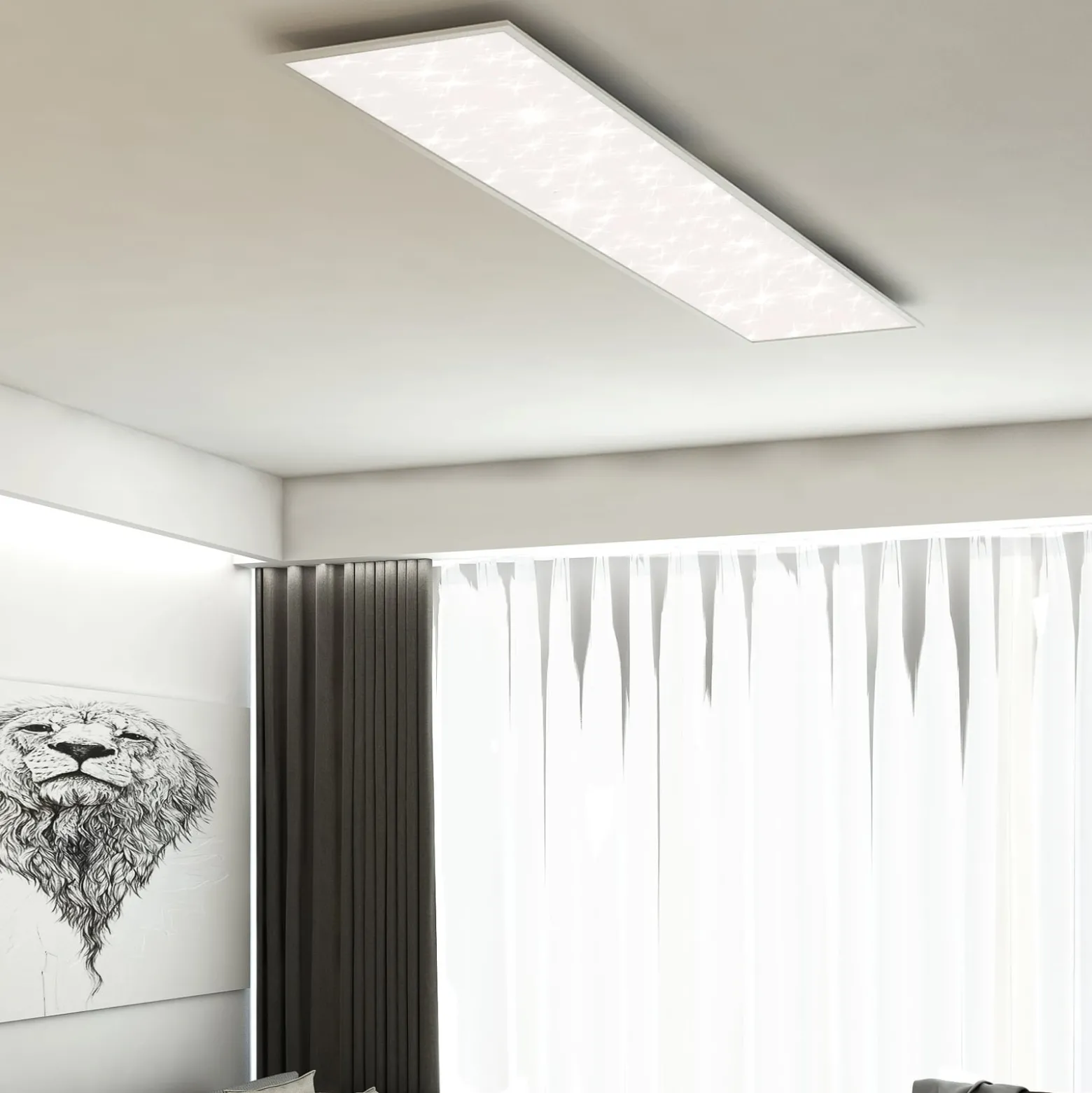 Pallas-LED-paneeli valk., himmen. CCT 119,5x29,5cm