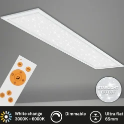 Pallas-LED-paneeli valk., himmen. CCT 119,5x29,5cm