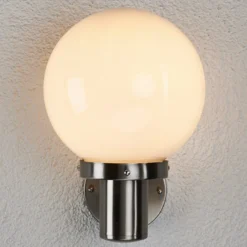 Pallomainen ulkoseinävalaisin Samuel, ruostumaton teräs