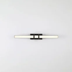 Parma LED-seinävalaisin, musta, teräs, lasi, IP44