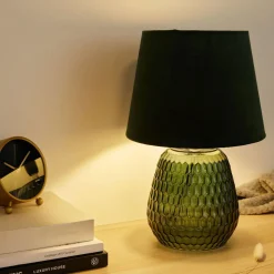 Pauleen Crystal Velours -pöytävalaisin lasijalalla