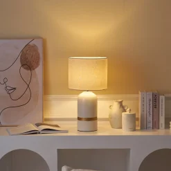Pauleen Glowing Soul-pöytälamppu kangas keramiikka