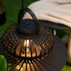 Pauleen LED-aurinkopöytävalaisin SUNSHINE BLISS, musta, 17 cm, IP44