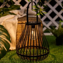 Pauleen LED-aurinkopöytävalaisin SUNSHINE SPARK, musta, 34 cm, IP44