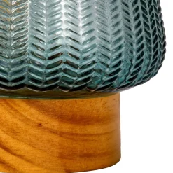 Pauleen Pretty Glamour E27-LED turkoosi, puujalka