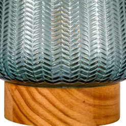 Pauleen Pretty Glamour E27-LED turkoosi, puujalka