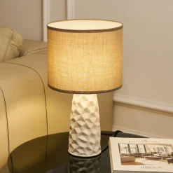 Pauleen-pöytälamppu FANCY SCULPT, taupe/beige, korkeus 41 cm