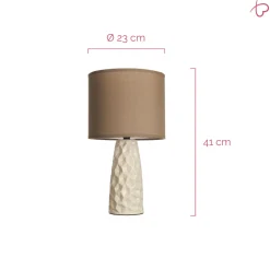 Pauleen-pöytälamppu FANCY SCULPT, taupe/beige, korkeus 41 cm