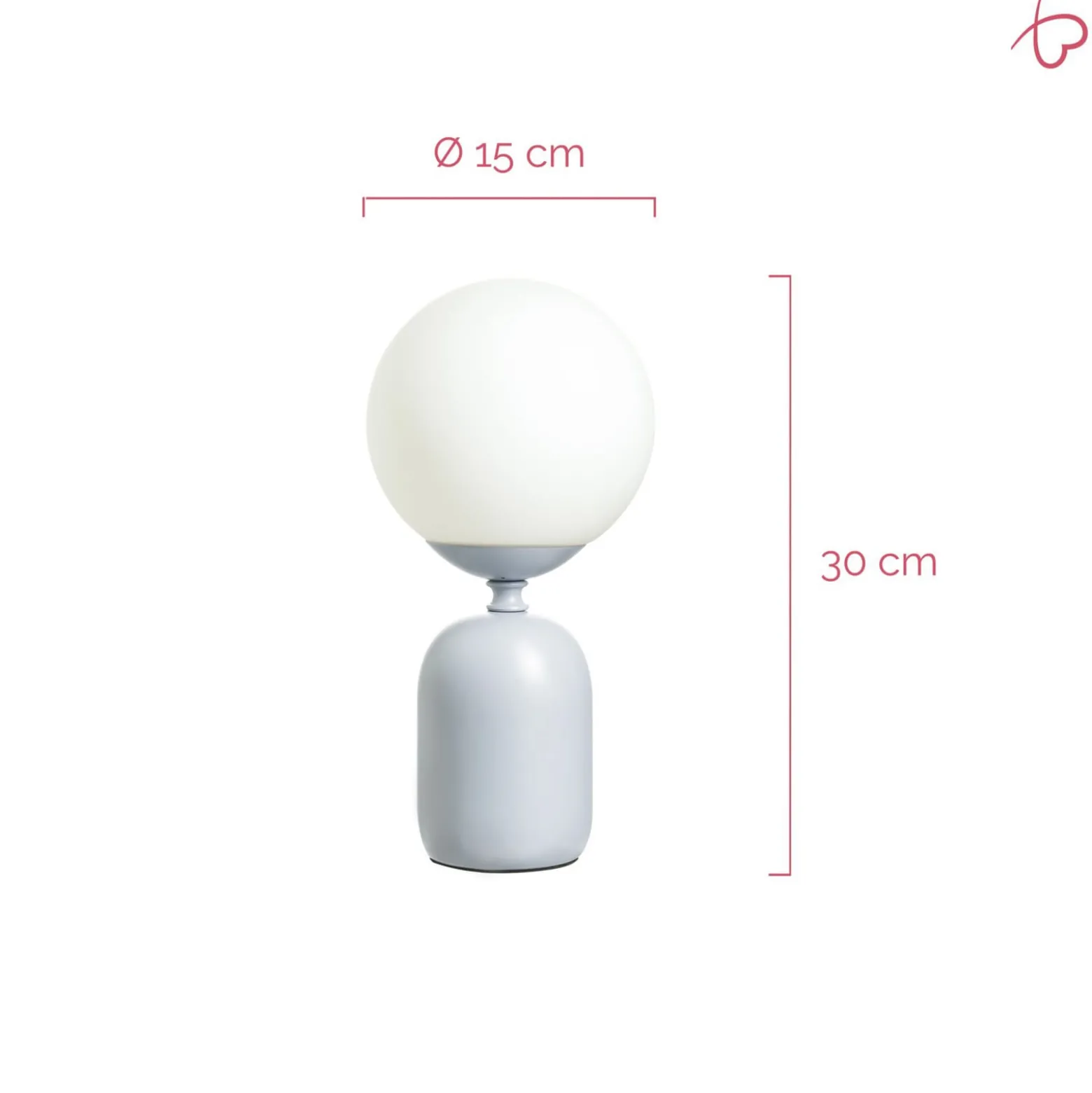 Pauleen-pöytävalaisin GLOWING CHARM, sininen, korkeus 30 cm