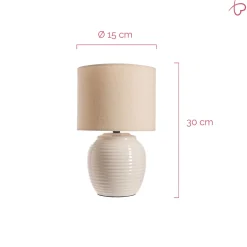 Pauleen-pöytävalaisin LOVELY CHARM, beige, korkeus 33 cm, tekstiili