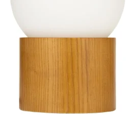 Pauleen Woody Shine -pöytälamppu, puu, lasipallo