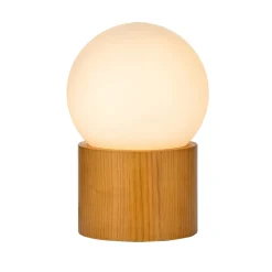 Pauleen Woody Shine -pöytälamppu, puu, lasipallo