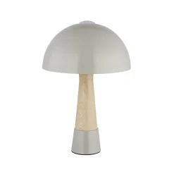 Paulin-pöytävalaisin, harmaa/puunvärinen, metalli, 37 cm, E27