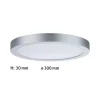 Paulmann Abia -LED-paneeli Ø30 cm 2700K mattakromi
