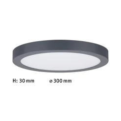 Paulmann Abia-LED-paneeli Ø30cm 2700K tummanharmaa