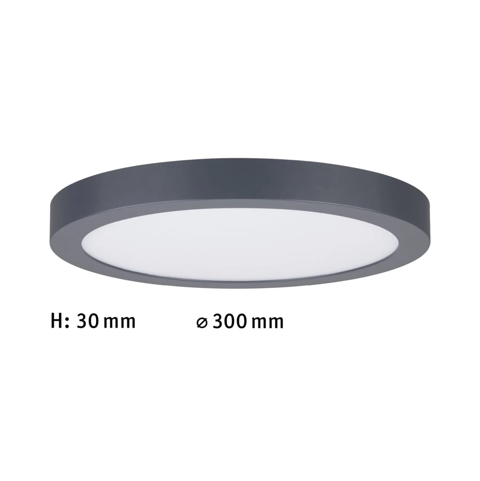 Paulmann Abia-LED-paneeli Ø30cm 2700K tummanharmaa