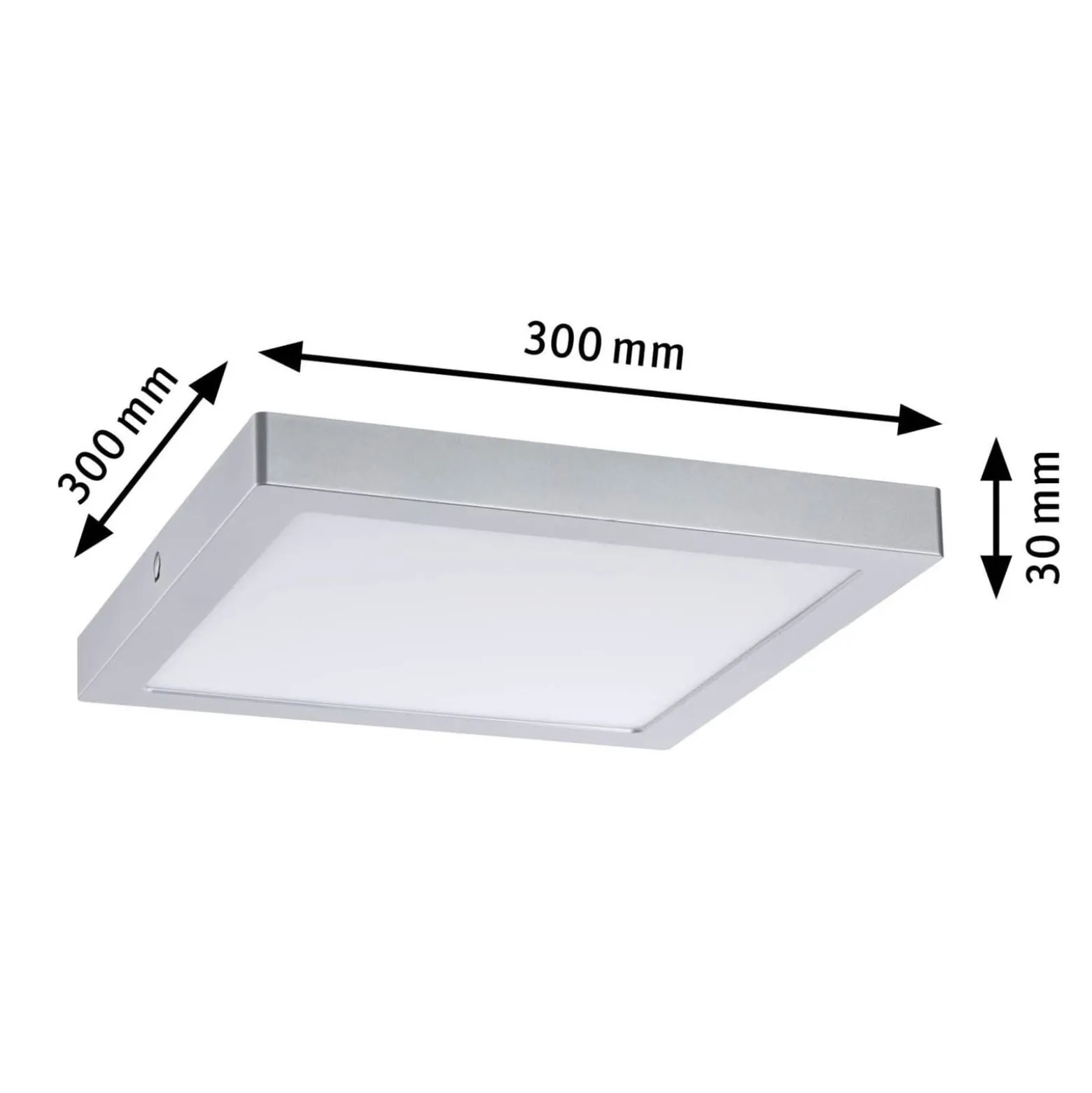 PaulmannAbia-LED-paneeli 4000K kulmikas 30cm kromi