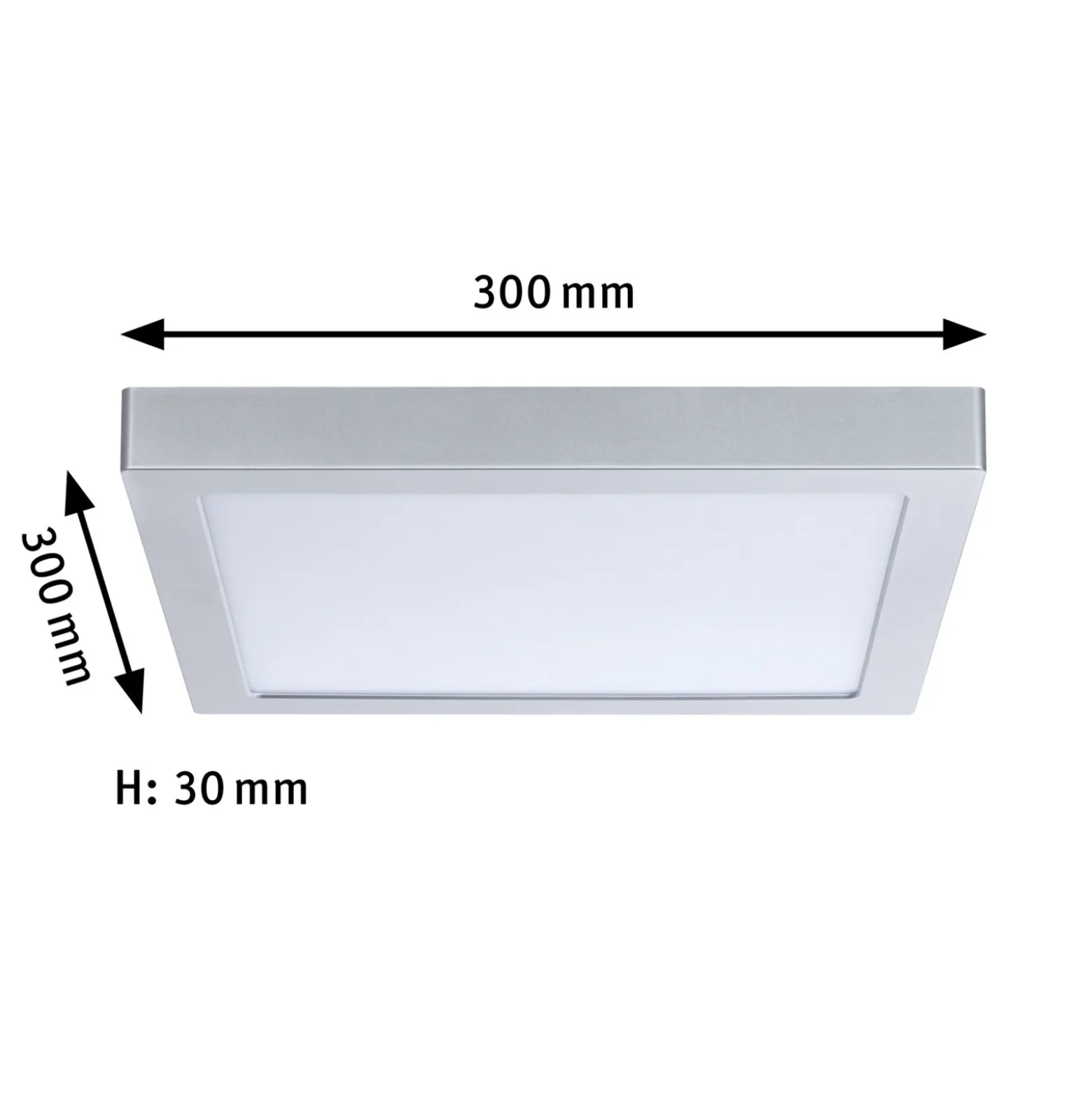 Paulmann Abia -LED-paneeli 30x30 cm 2 700 K, kromi