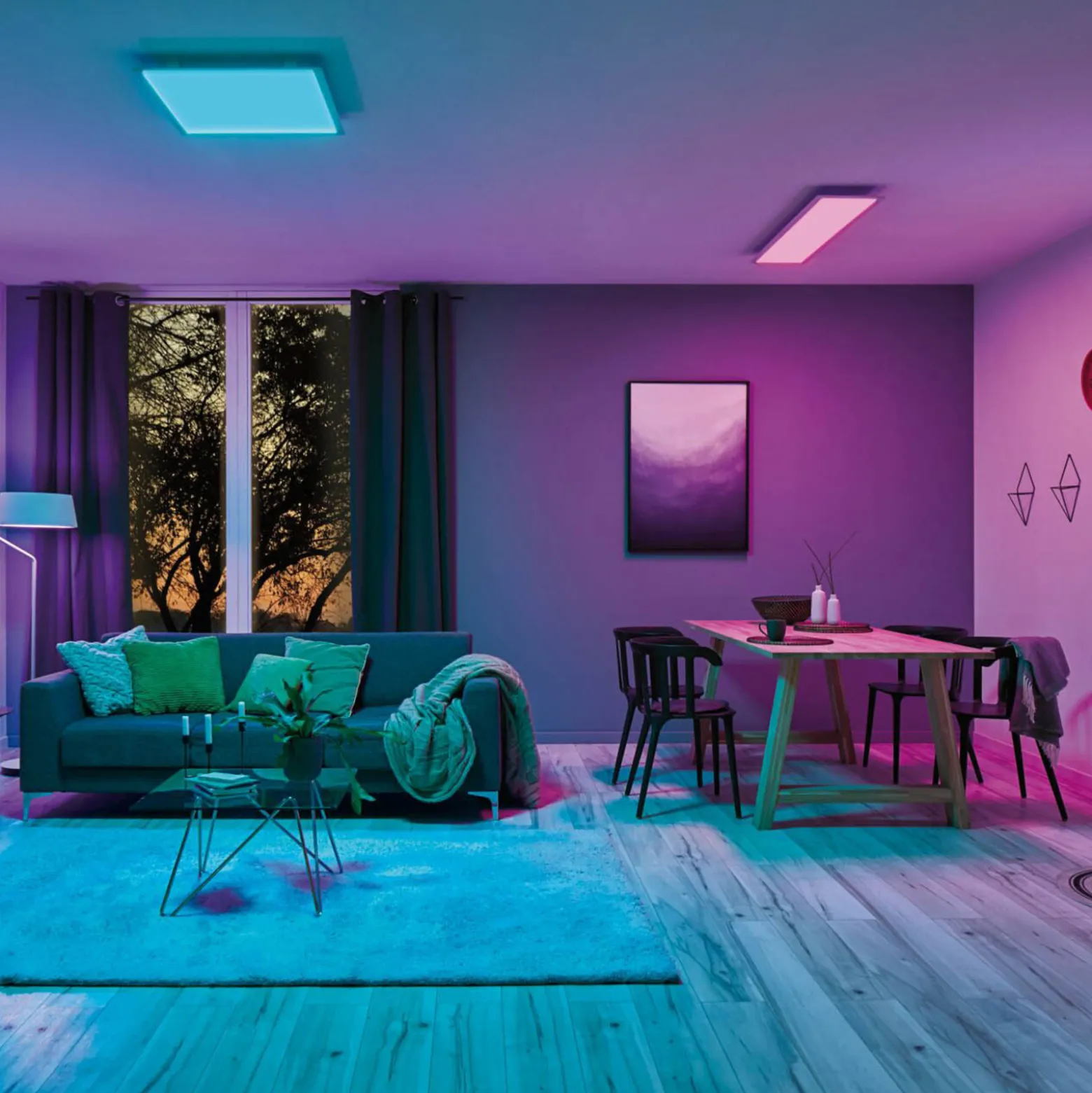 Paulmann Amaris -LED-paneeli, ZigBee 60x60cm, RGBW