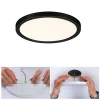 Paulmann Areo LED-paneeli pyöreä musta 3000K Ø17.5cm