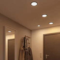 Paulmann Areo LED-paneeli pyöreä musta 3000K Ø17.5cm