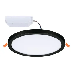 Paulmann Areo LED-paneeli pyöreä musta 3000K Ø17.5cm